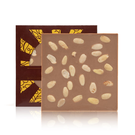 Mattonella di Cioccolato al Caramello e Mandorla Salata 200g Dolmarr