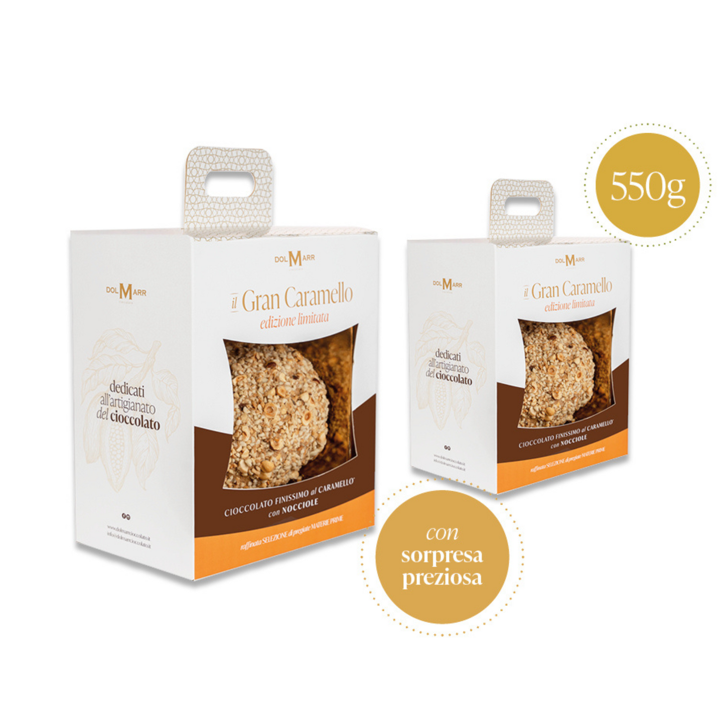 Uova Pasqua Gourmet Gran Caramello 550g Dolmarr Cioccolato