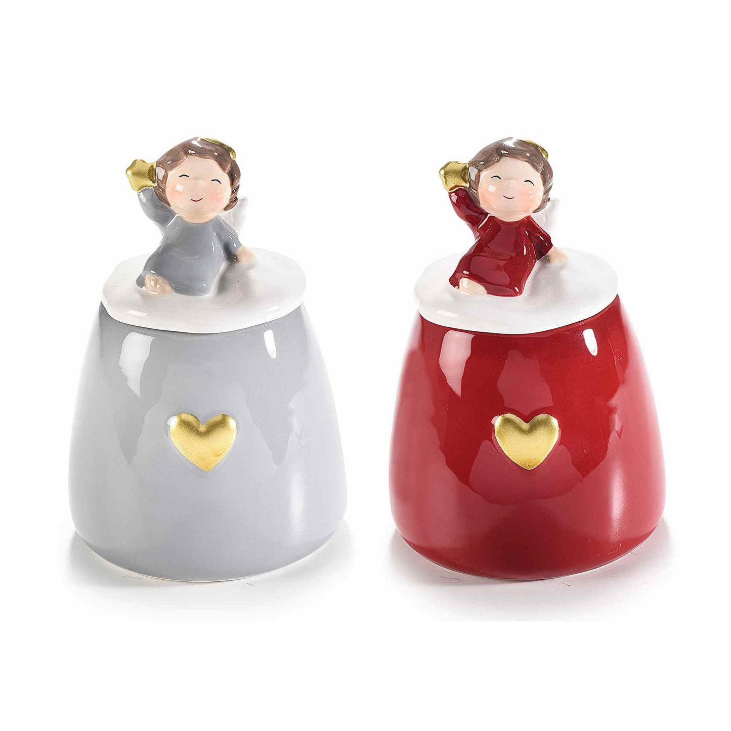 Barattolo in Ceramica Angelo con 80g Torroncini Dolmarr Cioccolato 01