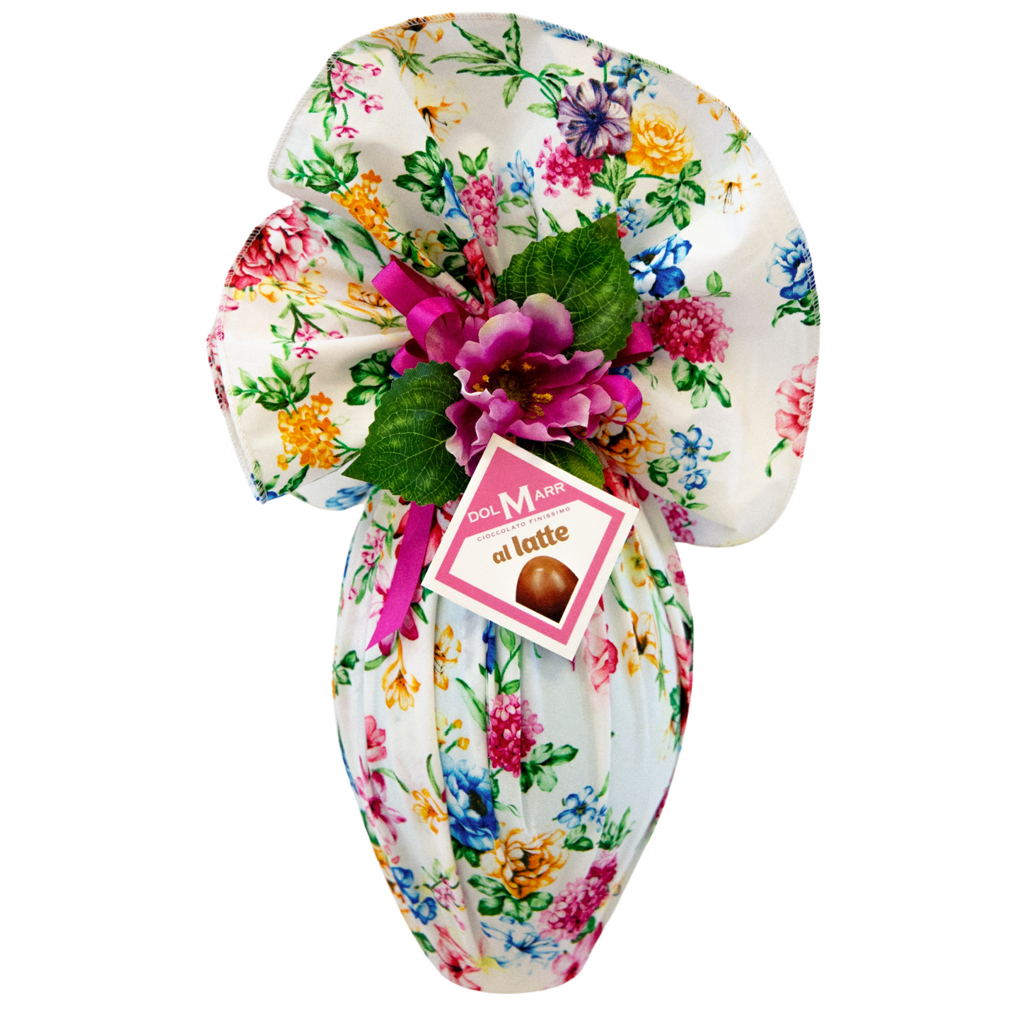 Uova di Pasqua Artigianale con Tessuto Floreale 500g Dolmarr Cioccolato