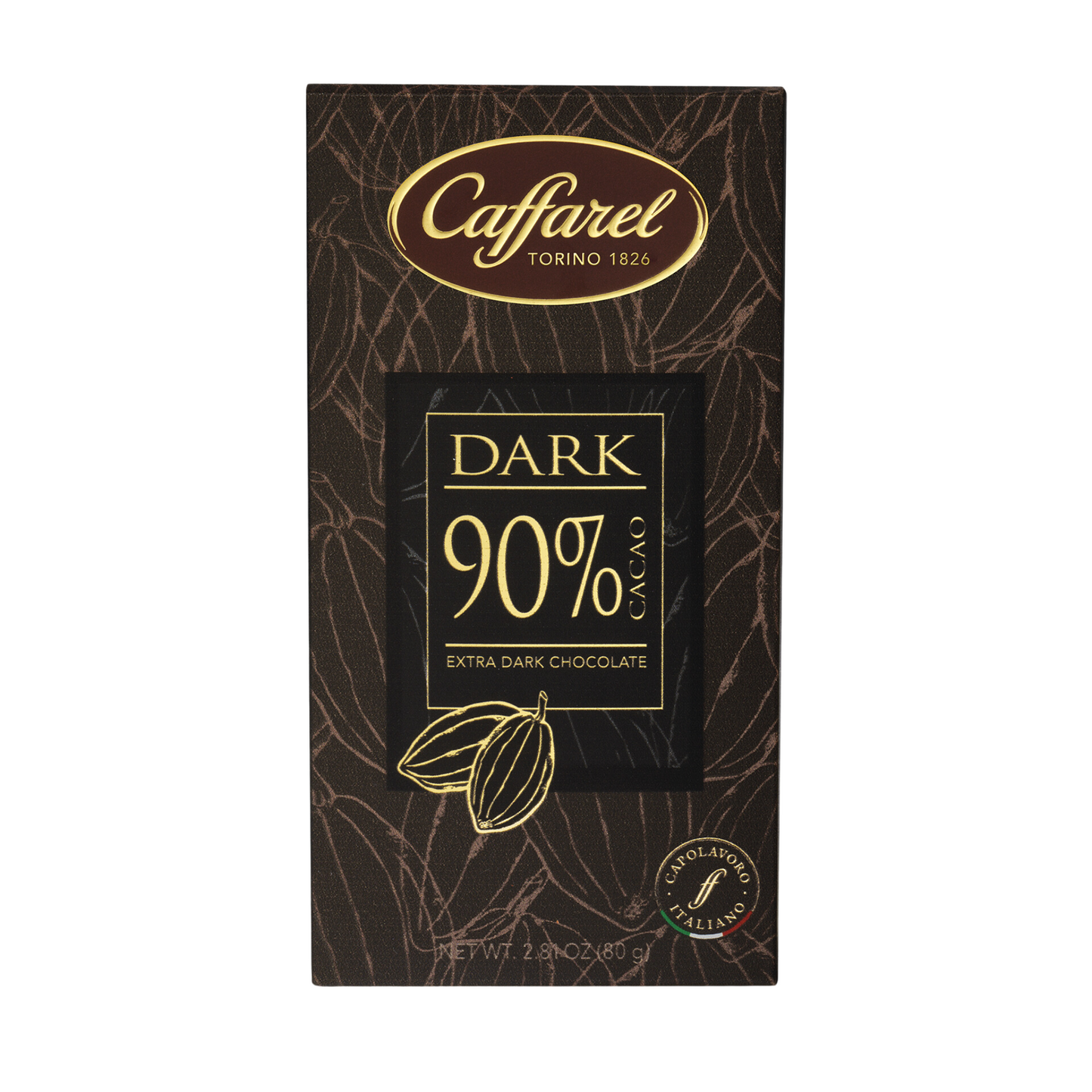 Tavoletta di Cioccolato extra Fondente 90% 80g Caffarel 01