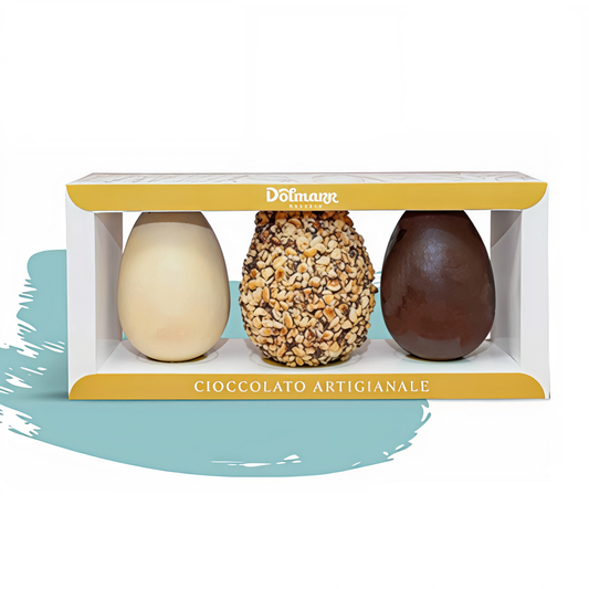 Tris di Uova Cioccolato Artigianale Edizione Classica 550g Dolmarr Cioccolato