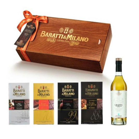 Box in legno Gran Selezione Degustazione con Grappa Mazzetti d'Altavilla Baratti & Milano 01