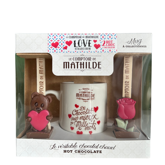 Box Regalo Love Mug + 2 Cucchiaini di Cioccolato Le Comptoir de Mathilde 01