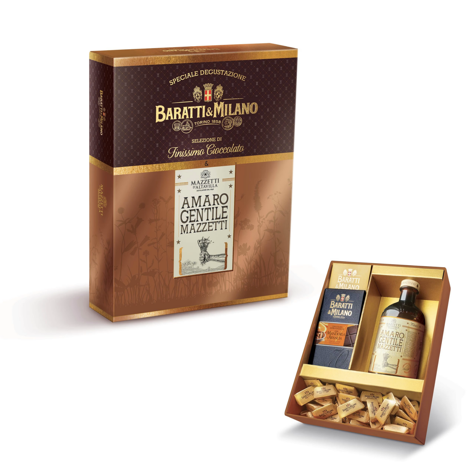 Box Degustazione Amaro Mazzetti e Cioccolato Baratti & Milano 01
