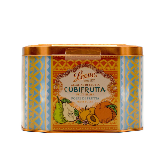 Caramelle Cubifrutta Assortite in Latta Leone 200g 01