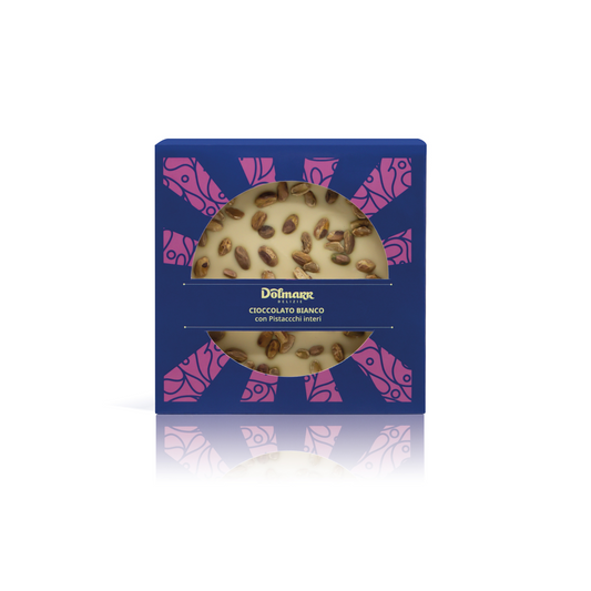 Mattonella di Cioccolato Bianco con Pistacchi 250g Dolmarr