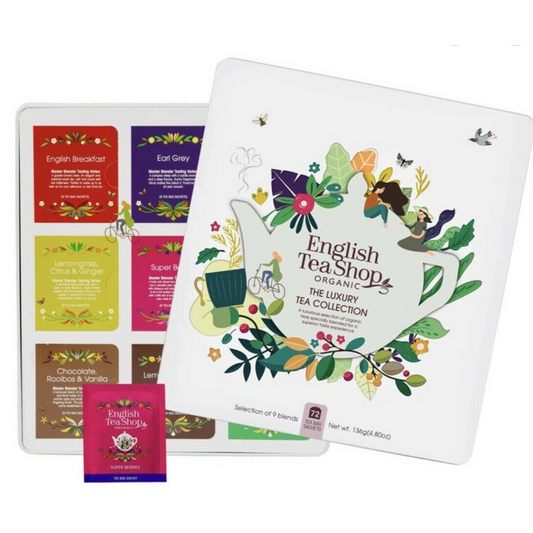 Selezione di Tè e Tisane Bio "Luxury Tea Collection" in Cofanetto Regalo - 48 filtri 01