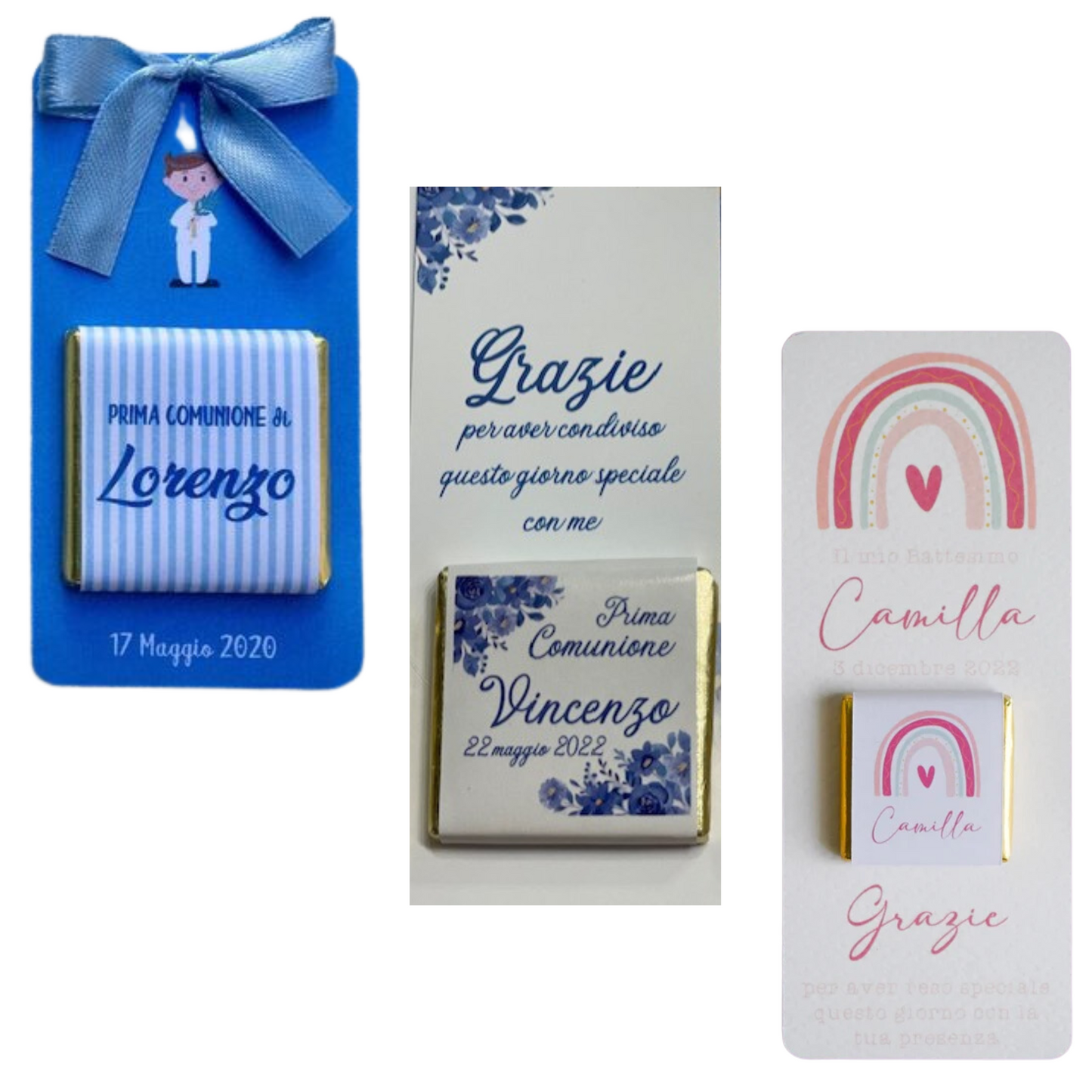 Segnaposto con Cartoncino e Cioccolatino Personalizzato Dolmarr Cioccolato 01